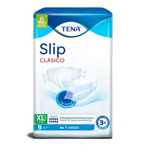 Pañal Para Adulto Tena Slip Clásico Extra Large Paquete X 9 Unidades Familia