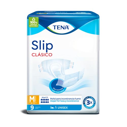 Pañal Para Adulto Tena Slip Clásico Medio Paquete X 9 Unidades Familia