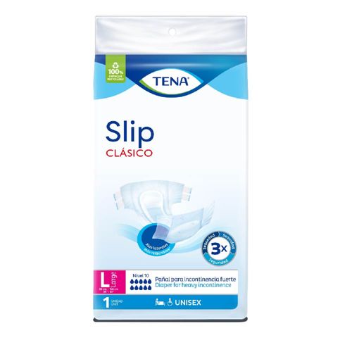 Pañal Para Adulto Tena Slip Clásico Large 1 Familia