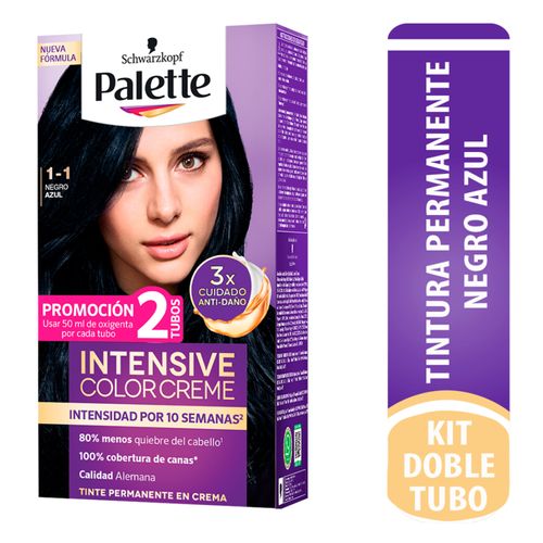 Tinte Palette Intensive Cc Negro Azul Doble Tubo X 1-1 Henkel
