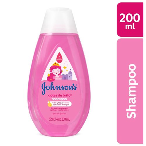 Shampoo Johnson Baby Gotas De Brillo Frasco X 200 Ml