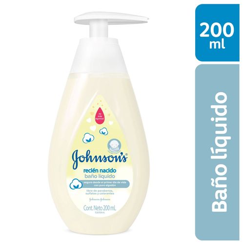 Baño Líquido Johnson Recien Nacido Frasco X 200 Ml