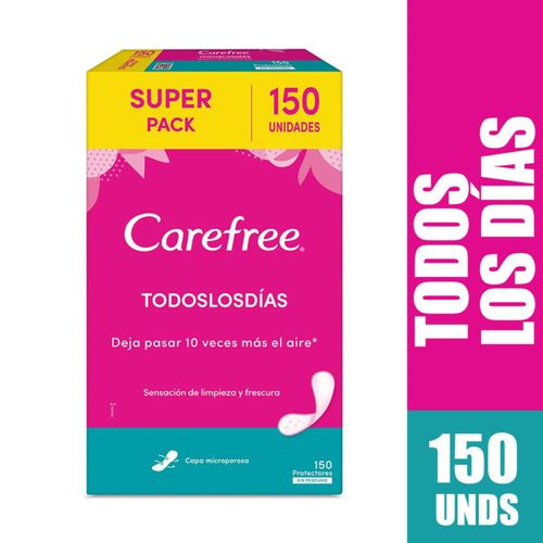Protectores Carefree Brisa Sin Perfume Caja X 150 Unidades Johnson