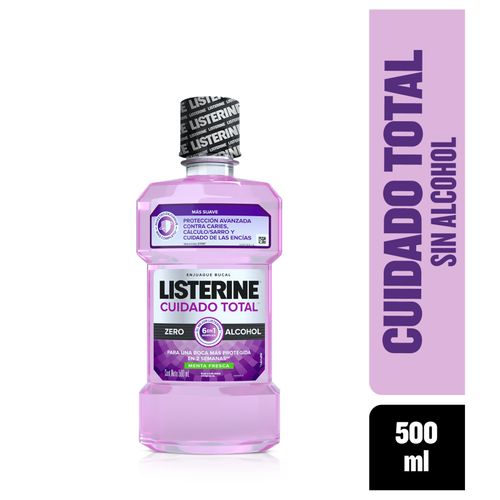 Enjuague Bucal Listerine Cuidado Total Zero Frasco X 500 Ml Johnson