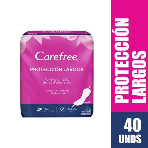 Protectores Carefree Largos Caja X 40 Unidades Johnson