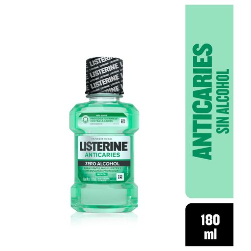 Enjuague Bucal Listerine Anticaries Zero Alcohol Frasco X 180 Ml Johnson