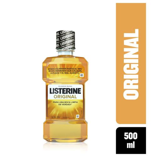 Enjuague Bucal Listerine Original Antiseptico Frasco X 500 Ml Johnson