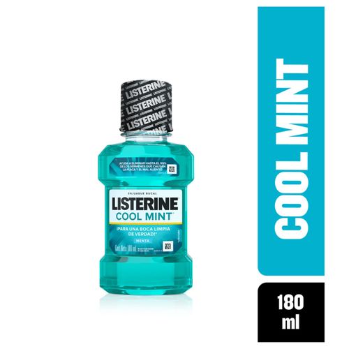 Enjuague Bucal Listerine Líquido Cool Mint Frasco X 180 Ml Johnson