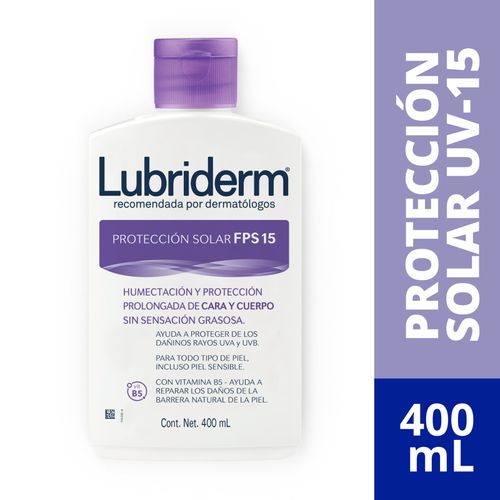 Loción Lubriderm Uv Spf 15 Frasco X 400 Ml Johnson