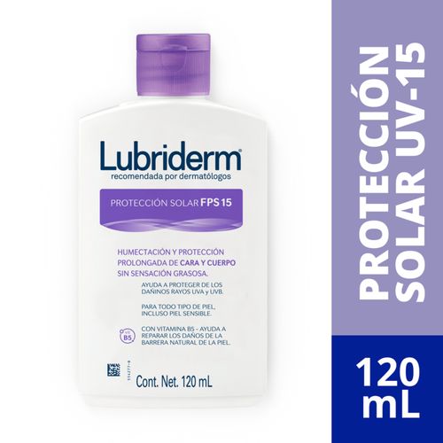 Loción Lubriderm Uv Spf 15 Frasco X 120 Ml. Johnson