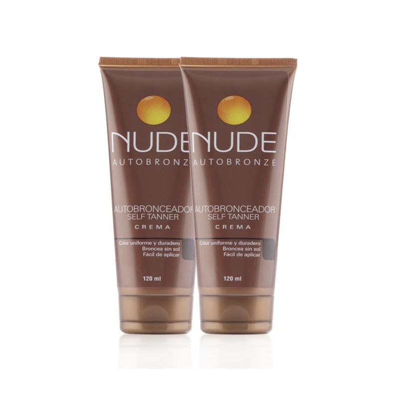 Bronceador Nude 2 Tubo X 120 Ml Crema Prebel