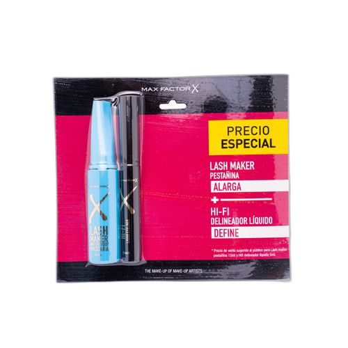 Pestañina Lash Maker Negro + Delíneador Prebel