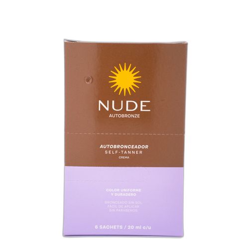 Auto Bronceador Nude Caja X 6 Sobre 20 Ml Prebel