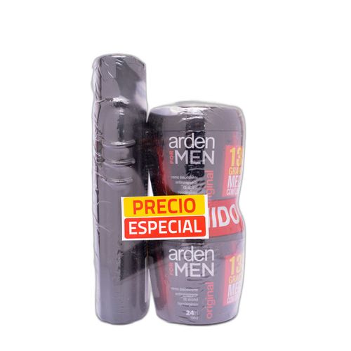 Promoción Arden For Men Crema Org 135G 2 Unidades + Shampoo Conect For Men 310 Ml Prebel
