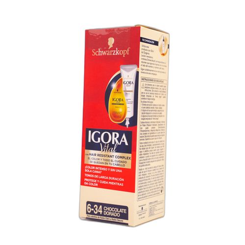 Tinte Igora Vital Chocolate Dorado Tubo X 50 Ml 6-34 Henkel