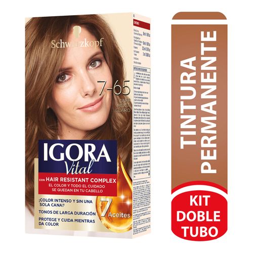 Tinte Igora Vital Café Moca Claro + Tubo X 50 Estuche 7-65 Henkel