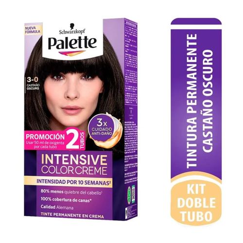Tinte Palette Intensive Cc Castaño Oscuro Doble Tubo X 3-0 Henkel