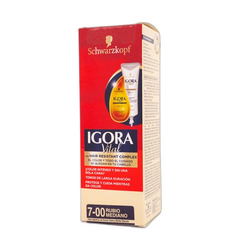 Tinte Igora Vital Color Rubio Medio Tubo X 50 Ml 7-00 Henkel