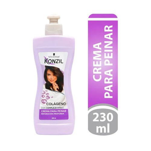 Crema Para Peinar Konzil Colágeno Vita 12 Frasco X 230 Ml Henkel