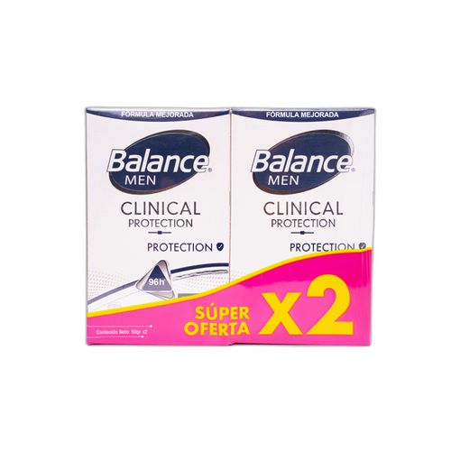 Desodorante Balance Clinical Men Crema Protección 2 Unidades 50 Gr Precio Especial Henkel