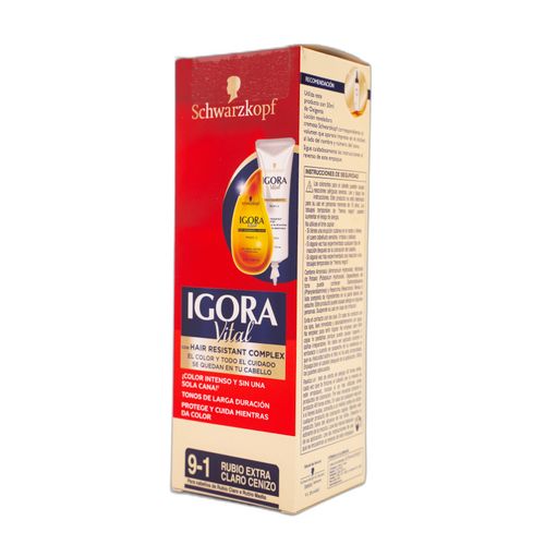 Tinte Igora Vital Rubio Extra Claro Cenizo + Tubo X 50 Ml 50 Ml Estuche 9-1 Henkel