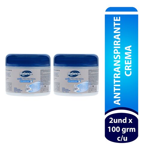 Desodorante Balance Crema Ultra Protección 2 Frascos X 100 Gr Precio Especial Henkel