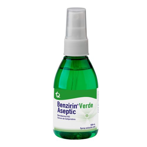 Benzirin Verde Aseptic Solución Bucal Frasco X 120 Ml Tecnoquímicas