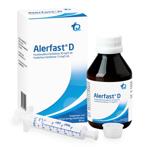 Alerfast-D Fexofenadina Fenilefrina Frasco X 90 Ml Suspensión Tecnoquímicas