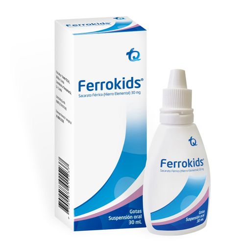 Ferrokids Suspensión Oral Sacarato Férrico Gotas 30 Mg Frasco X 30 Ml Tq