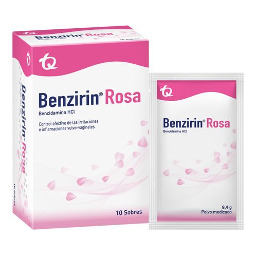 Benzirin Rosa Benzidamina 5% Spray Adulto Caja X 10 Sobres Tecnoquímicas