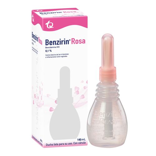 Benzirin Rosa Ducha Vaginal X 140ml con Cánula Tecnoquímicas