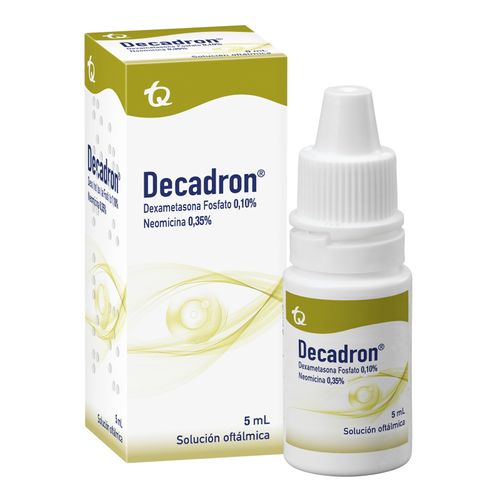 Decadron Oftálmico Solución Oftálmica Dexametasona 1 Neomicina 3.5 Mg/Ml Frasco X 5 Ml Tecnoquímicas