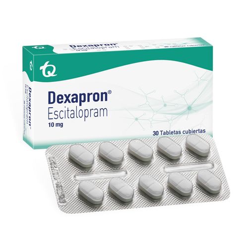 Dexapron Escitalopram Oxalato 10 Mg Caja X 30 Tabletas Tecnoquímicas