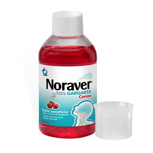 Noraver Garganta Líquido Cereza Frasco X 120 Ml Solución Tecnoquímicas