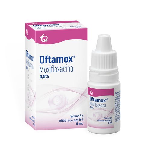 Oftamox Moxifloxacino 0.5 % Frasco X 5 Ml Gotas Solución Oftálmica Tecnoquímicas