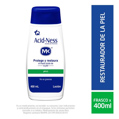 Acid Ness Acetato De Aluminio Frasco X 400 Ml Loción