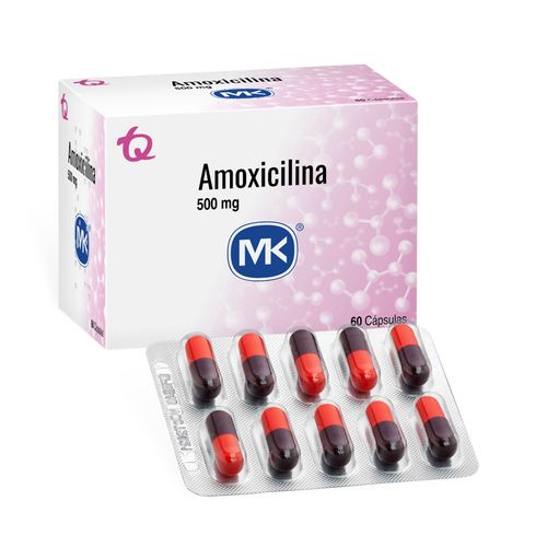 Amoxicilina Mk 500 Mg Caja X 60 Cápsulas Tecnoquímicas