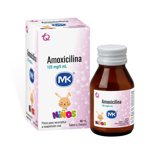 Amoxicilina Mk 125 Mg/5 Ml Frasco 45 Ml Suspensión Tecnoquímicas