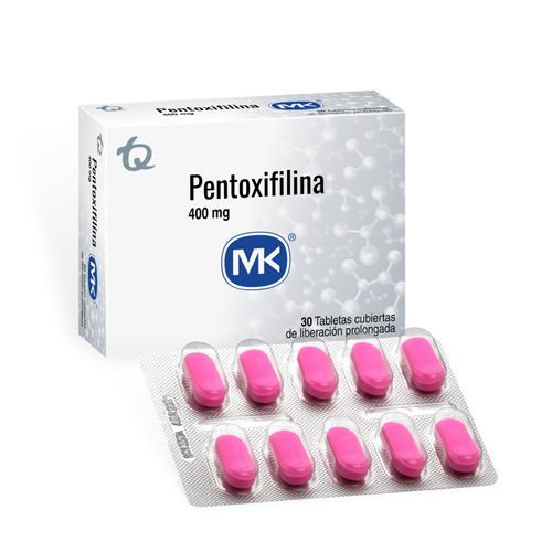 Pentoxifilina Mk 400 Mg Caja X 30 Tabletas Tecnoquímicas