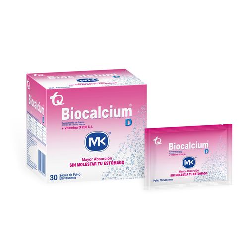Biocalcium D Efervescente Mk Caja X 30 Sobres Tecnoquímicas