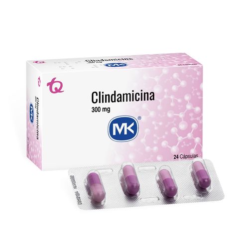 Clindamicina Mk 300 Mg Caja X 24 Cápsulas Tecnoquímicas