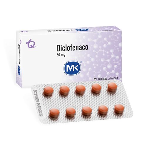 Diclofenaco Mk 50 Mg Caja X 20 Tabletas Tecnoquímicas