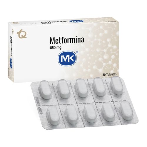 Metformina Mk 850 Mg Caja X 30 Tabletas Tecnoquímicas