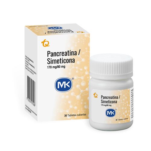 Pancreatina Simeticona Mk Caja X 30 Tabletas Tecnoquímicas