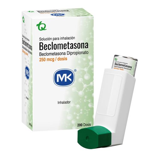 Beclometasona Bucal Mk 250 Mcg Frasco X 200 Dosis Inhalador Tecnoquímicas