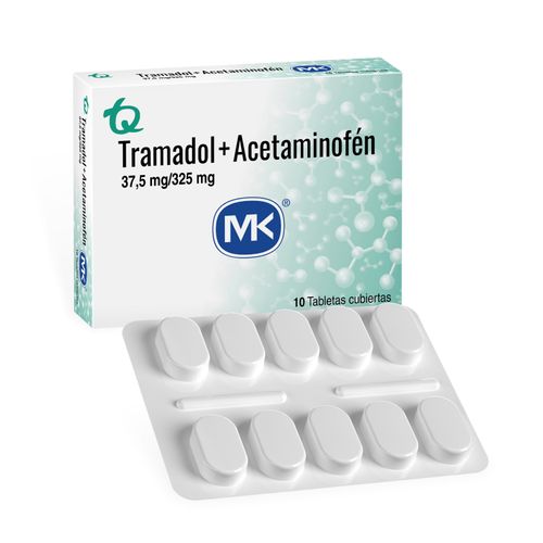 Tramadol Acetaminofén Mk 37.5/325 Mg Caja X 10 Tabletas Tecnoquímicas
