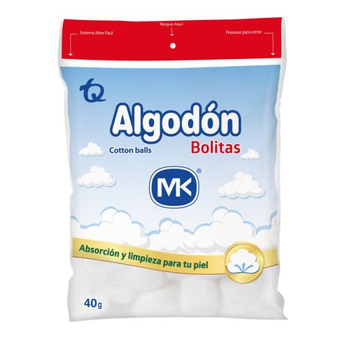 Algodón Pomos Mk Bolsa X 40 Gr Tecnoquímicas