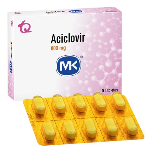 Aciclovir Mk 800 Mg Caja X 10 Tabletas Tecnoquímicas