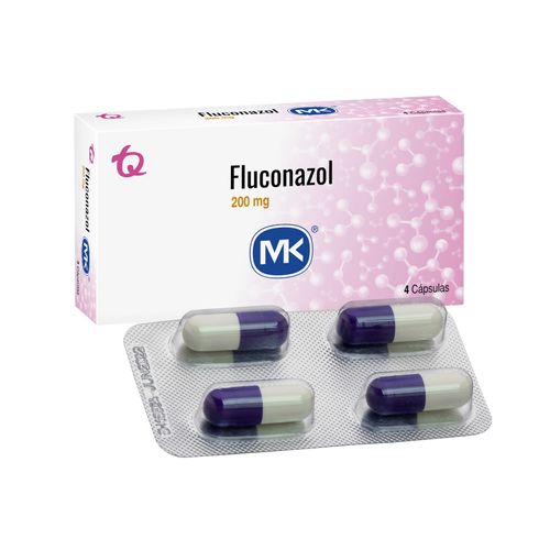 Fluconazol Mk 200 Mg Caja X 4 Cápsulas Tecnoquímicas