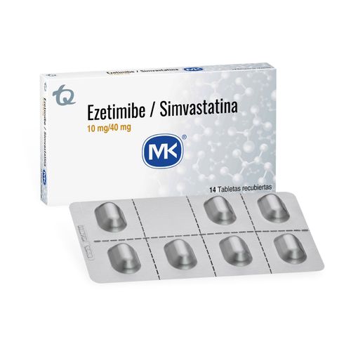 Ezetimibe Simvastatina 10/40 Caja X 14 Tabletas Mk